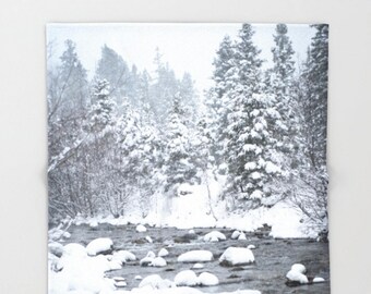 Winter Scene Blanket Etsy