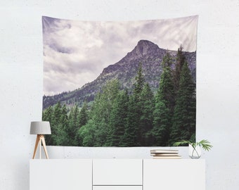 Mountain Peak Wall Tapestry, Mountain Tapestry, Zoom Room Tapestry, Forest Wall Tapestries, Wanderlust Tapestry, Rocky Mountains Tapestry