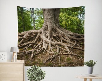Tree of Life Tapestry, Zen Wall Hanging, Hippie Decor, Forest Woodland Themed Home