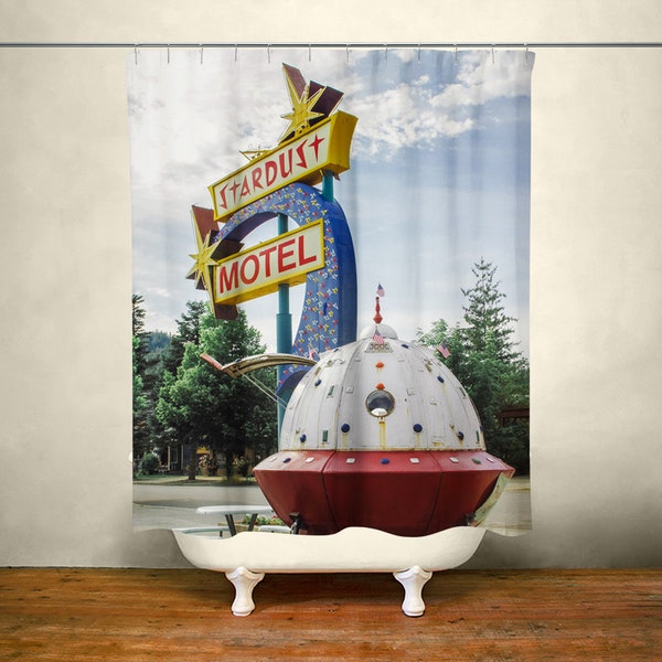 Spaceship Shower Curtain Etsy