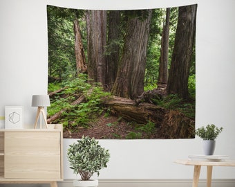 Cedar Forest Wall Tapestry, Pacific Northwest Decor