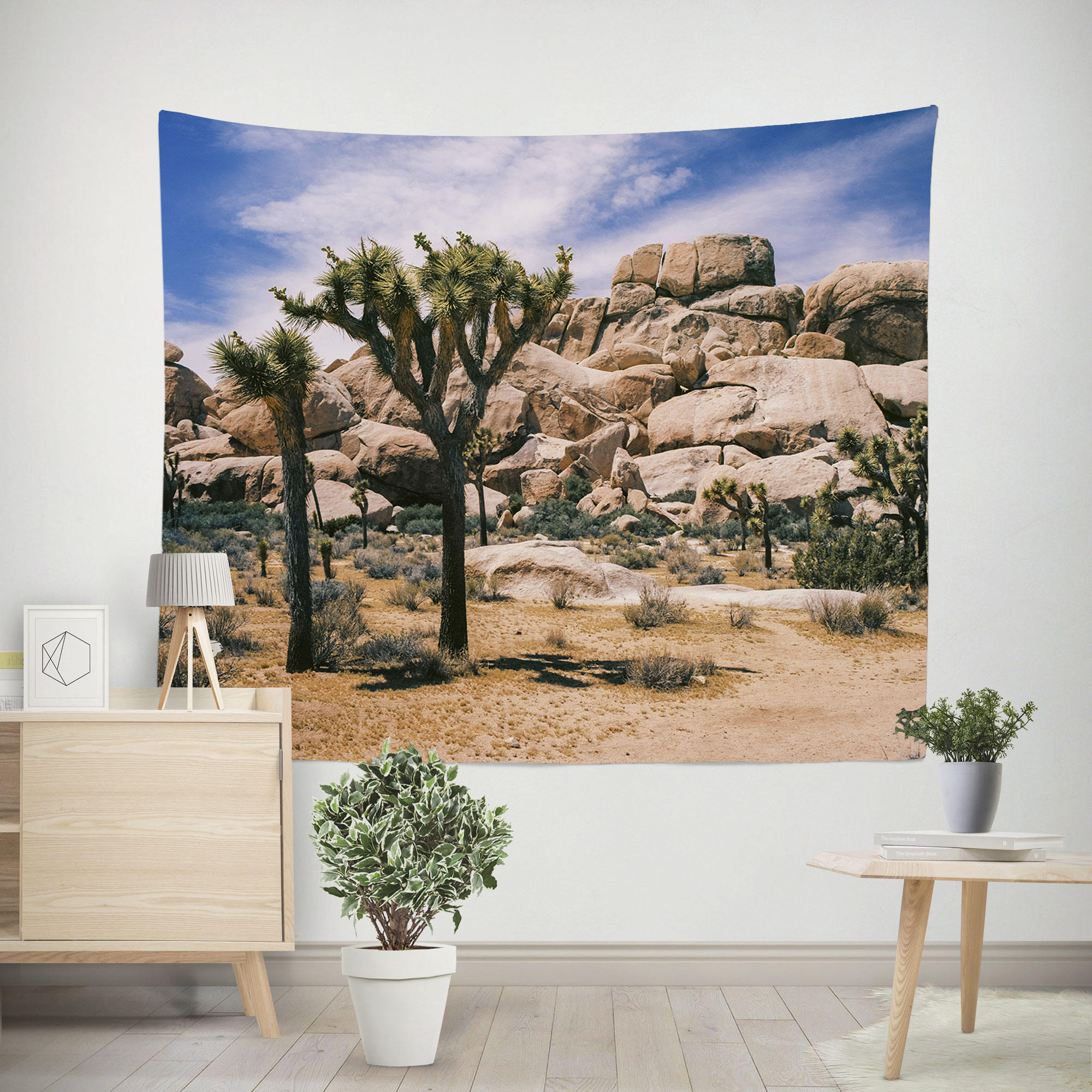 Desert Landscape Tapestry Desert Wall Tapestry California  Etsy