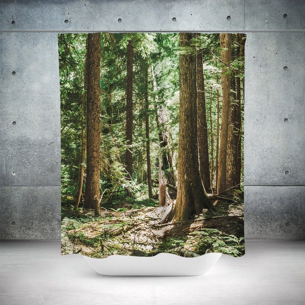 Pine Shower Curtain Etsy