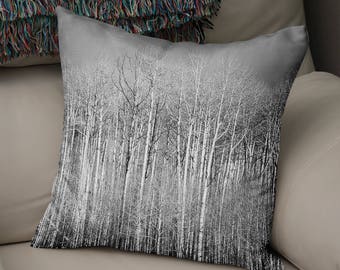 Modern Throw Pillow - Aspen Forest , Minimalist Decor, Colorado Home Decor, Colorado Throw Pillows, Gift for Mom