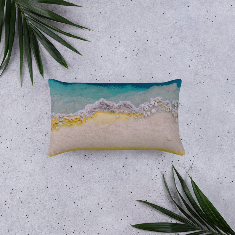 Blue and Yellow Lumbar Pillow Modern Pillow Cover Beautiful Etsy