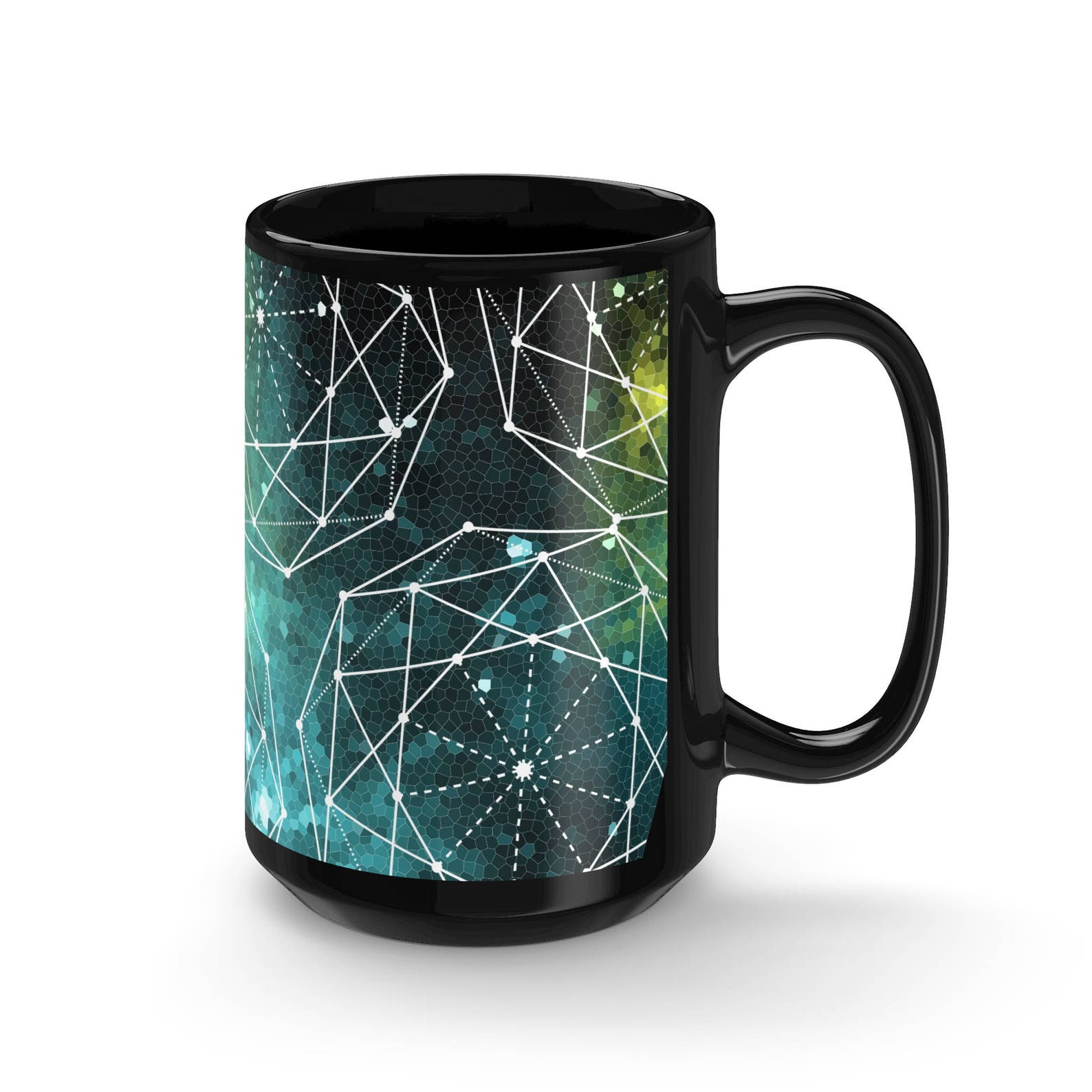 Geometric Space Mug Nerdy Coffee Mug Science Coffee Cup Etsy