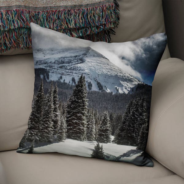 Mountain Peak Throw Pillow - Colorado Decor, Engineer Mountain Colorado, Cabin Decor, Nature Photo Pillow, Durango Colorado