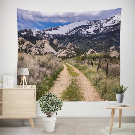 Road to the Mountains Wall Tapestry Albion Range Idaho Scenic Nature Train Running Mountain Wall Hanging Castle Rocks Idaho Artists Etsy