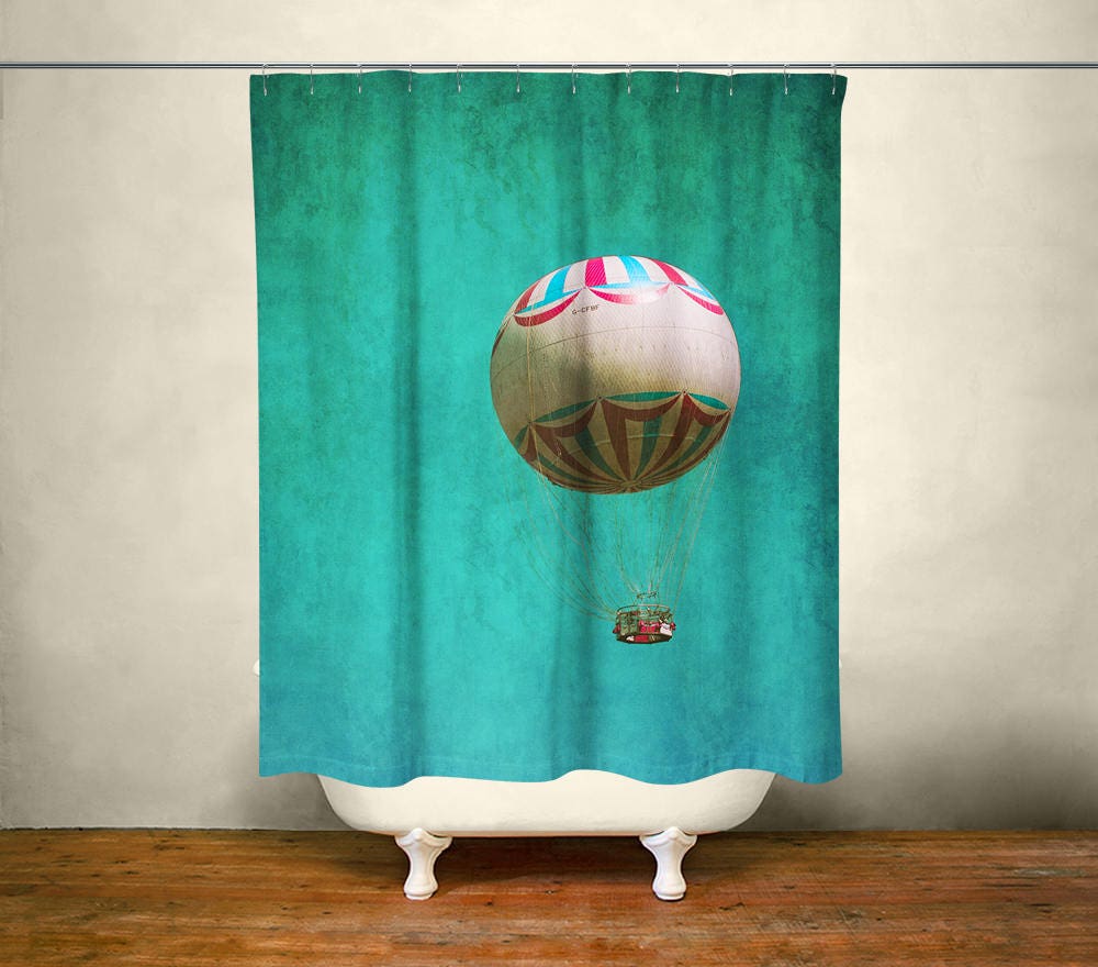 Heißluftballon Duschvorhang Modernes Dekor bunte | Etsy