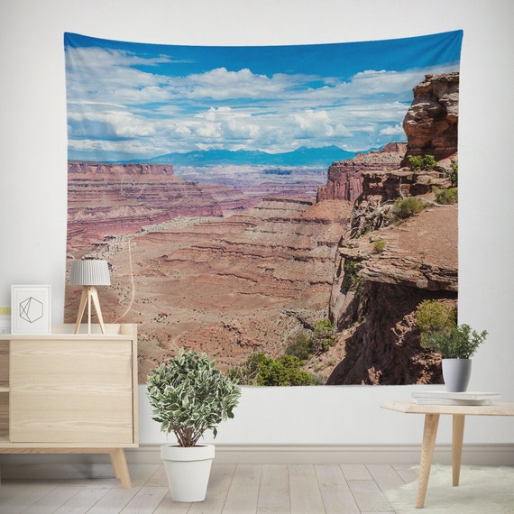 Canyonlands National Park Wall Tapestry White Rim Trail Wanderlust Desert Decor Microfiber Tapestry Moab Utah Epic View Etsy