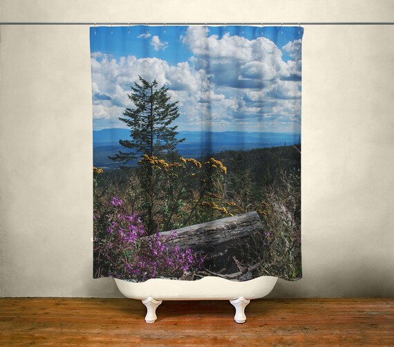 Wildflowers Overlook Nature Shower Curtain Wilderness Decor Etsy