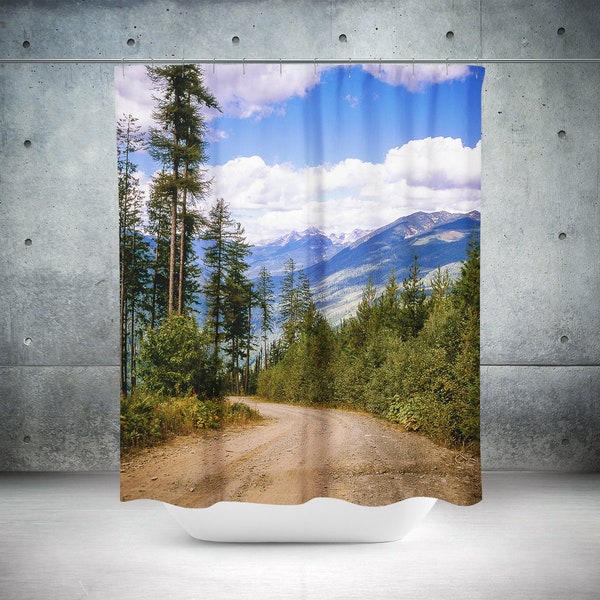 Mountain Lodge Shower Curtain Etsy