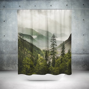 Mountain Valley Shower Curtain, 71x74 inch - Valley of Forever, Scenic Colorado Decor