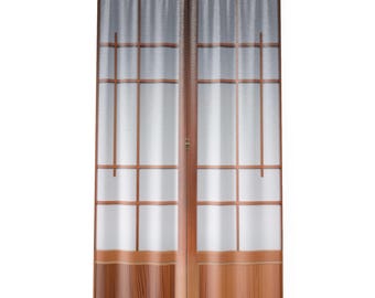 Shoji Door Sheer Window Curtain