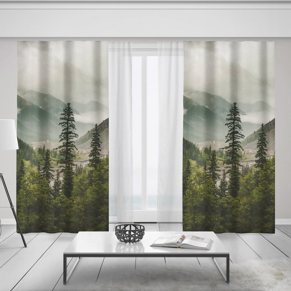 Mountain Curtains Etsy