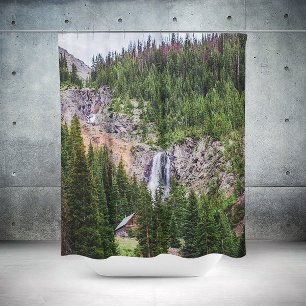 Mountain Lodge Shower Curtain Etsy