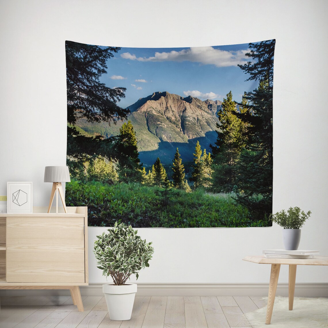 Mountain Peak Tapestry Colorado Forest Wall Hanging Nature  Etsy