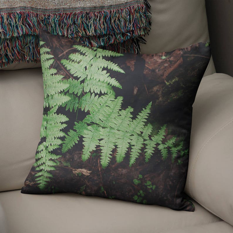 Pacific Northwest Decor Fern Throw Pillow Forest Pillow Etsy