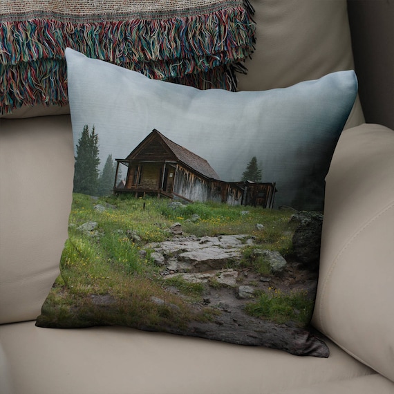 Rustic Cabin Throw Pillow Mountain Living Room Decor Rustic Etsy