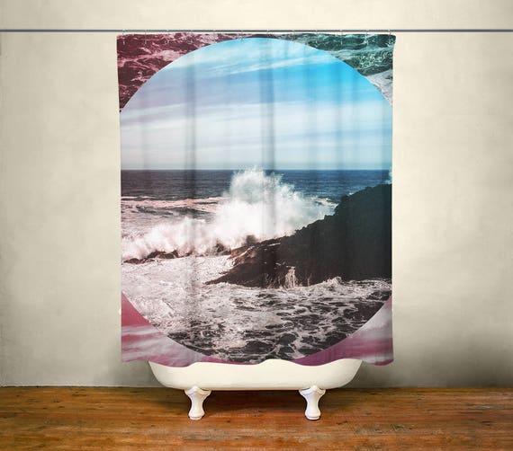 Cortina de ducha náutica baño temático de playa decoración | Etsy