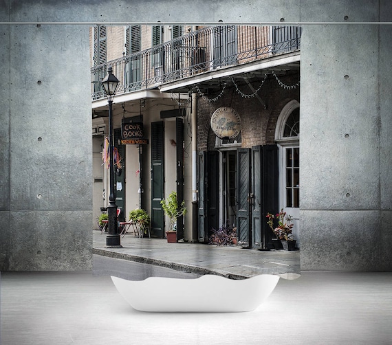 French Quarter Decor 71x74 Inch Shower Curtain French Etsy