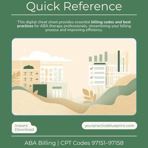 ABA Billing CPT Code Cheat Sheet | 97151-97158 Codes, Modifiers (PDF Download)