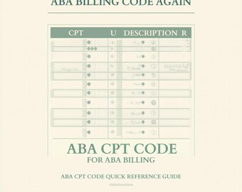 ABA Billing CPT Code Cheat Sheet | 97151-97158 Codes, Modifiers (PDF Download)