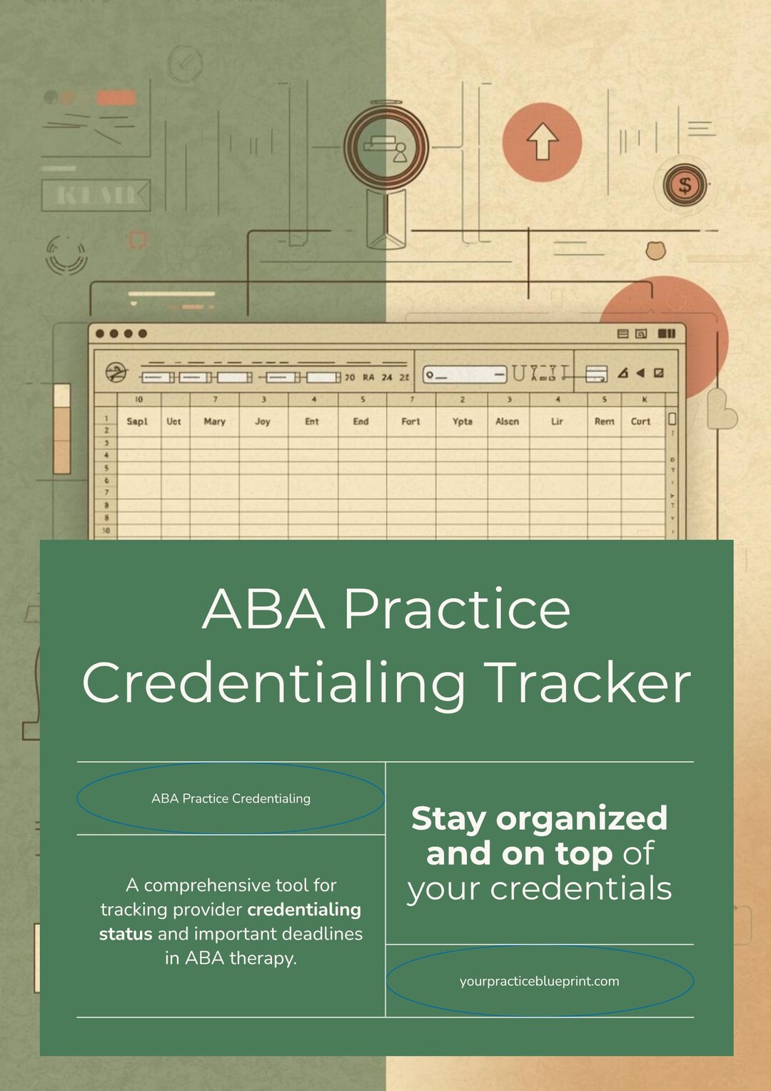 Buy ABA Practice Credentialing Tracker Excel Spreadsheet (digital ...