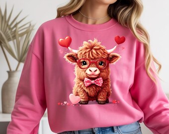 Funny Valentine Highland Cow PNG, Valentine Coquette Png, Valentine's Day Sublimation, Howdy Valentine Png, Love XOXO Heart,Digital Download
