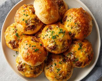 Garlic Parmesan Cheeseburger Bombs Recipe: Cheesy Snack Favorite (Digital Download)