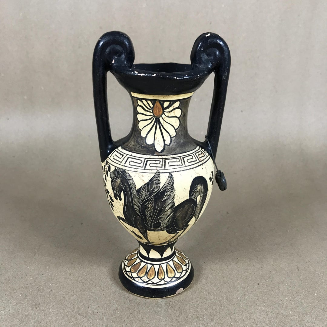 T&X Moses Pottery Greek Amphora Urn Vase Pegasus Greek Mythology Made ...