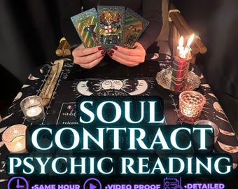 Lectura de Tarot Psíquica del Contrato del Alma, Karma de Vidas Pasadas, Guía Espiritual