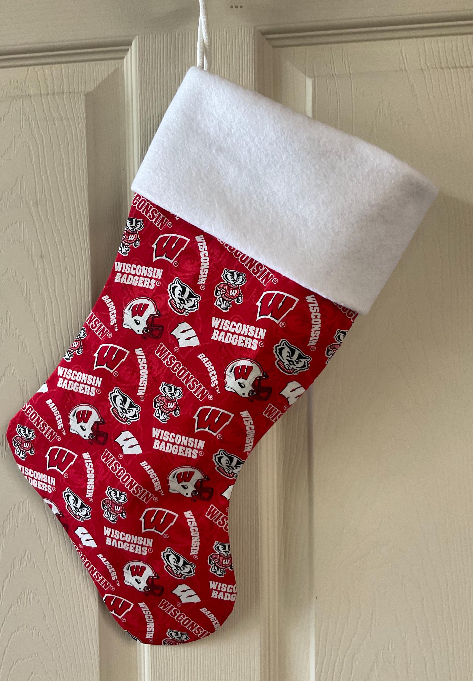 Discover Wisconsins Badge Christmas Stocking