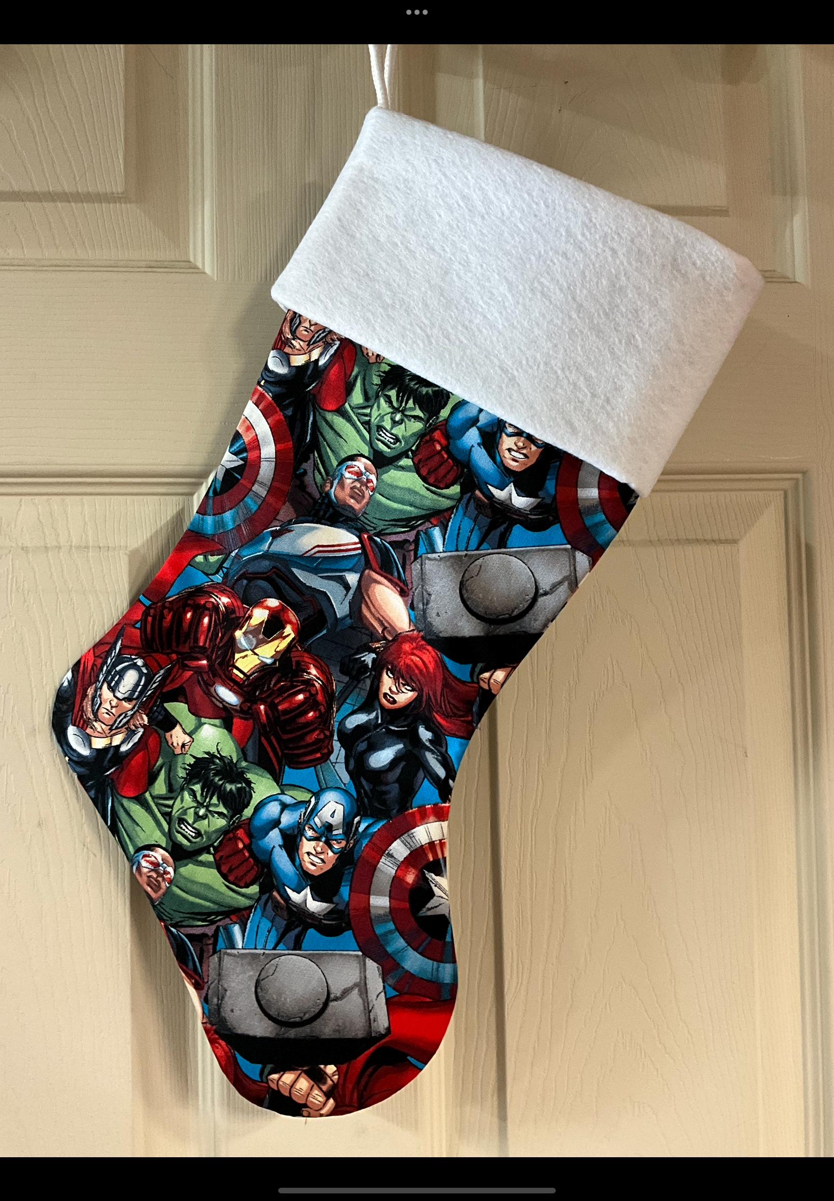 Discover Super Hero Christmas Stocking