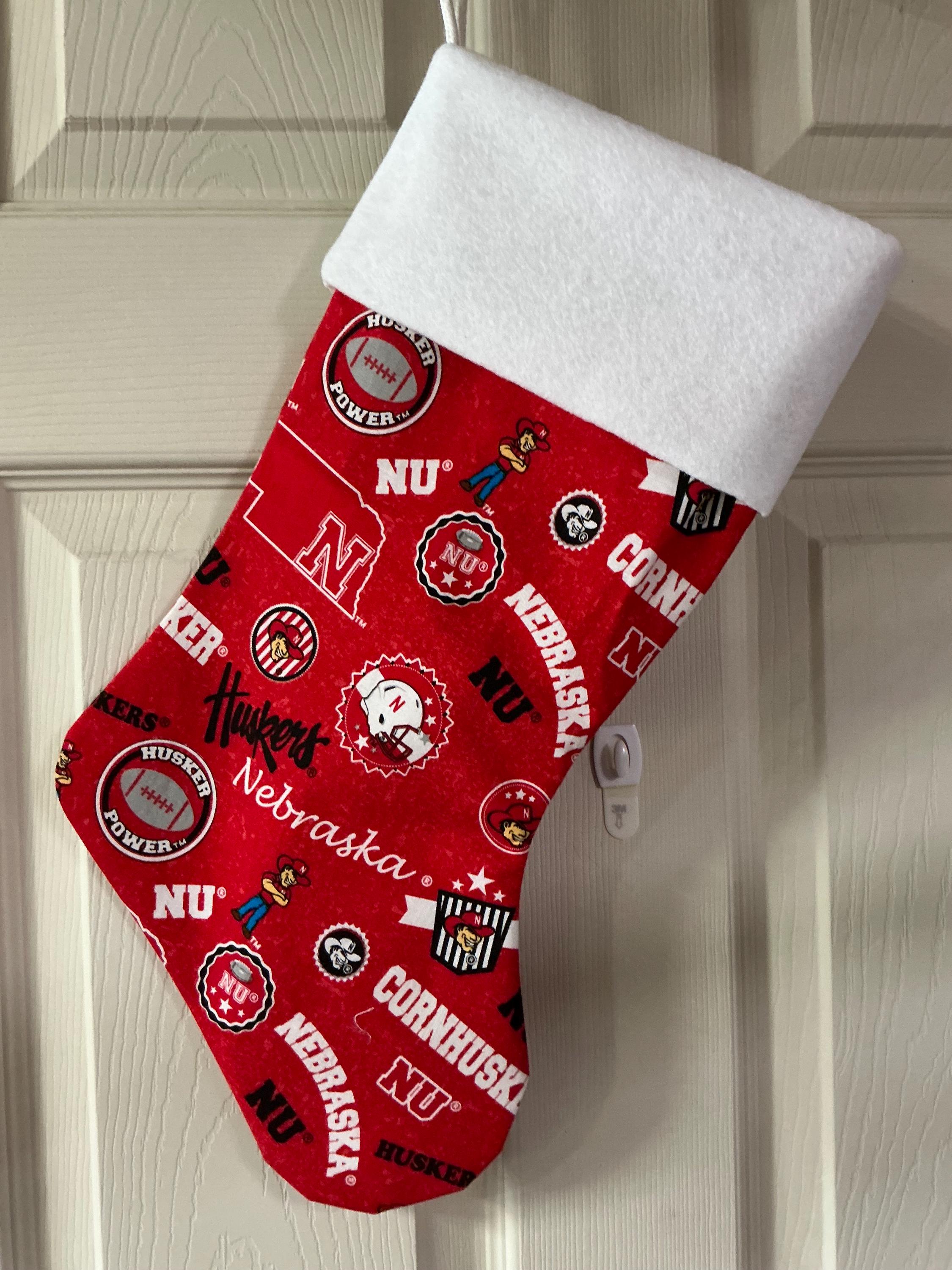 Discover Nebraska Cornhuskers State design Christmas Stocking