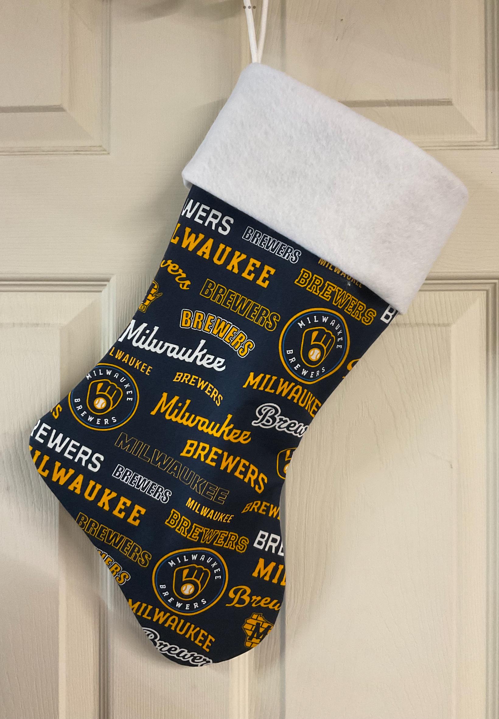 Discover Milwaukee Brewers Christmas Stocking