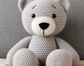 Crochet Teddy Bear Pattern | Amigurumi Plush Toy (Beginner Friendly) PDF