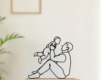 Custom 3D Printing: Fathers Day Gift, Family Drawing from Photo