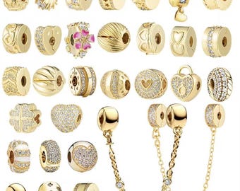 Vergoldeter Anhänger: Europäisches Armband Dangle Bead & Spacer