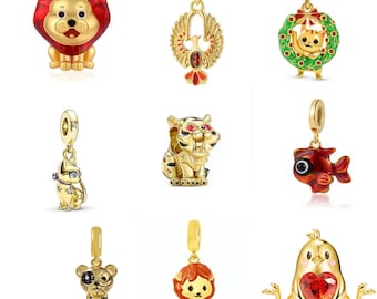 Gold Plated Animal Charm for European Bracelet
