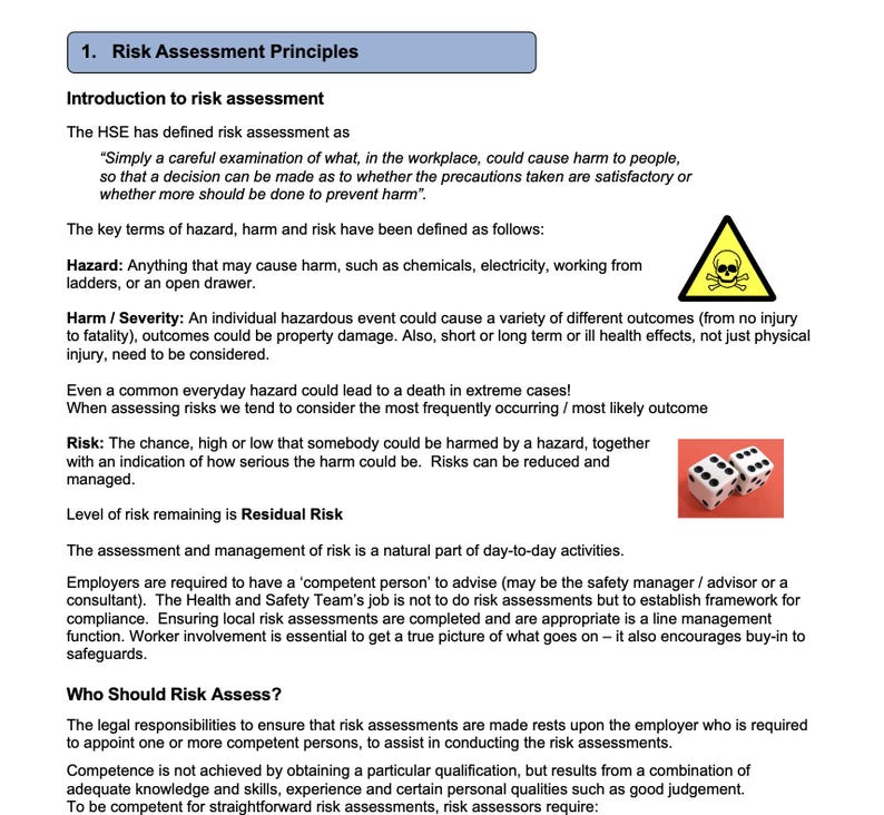 Dynamic Risk Assessment Template: HSE Compliant, Editable Form (instant ...