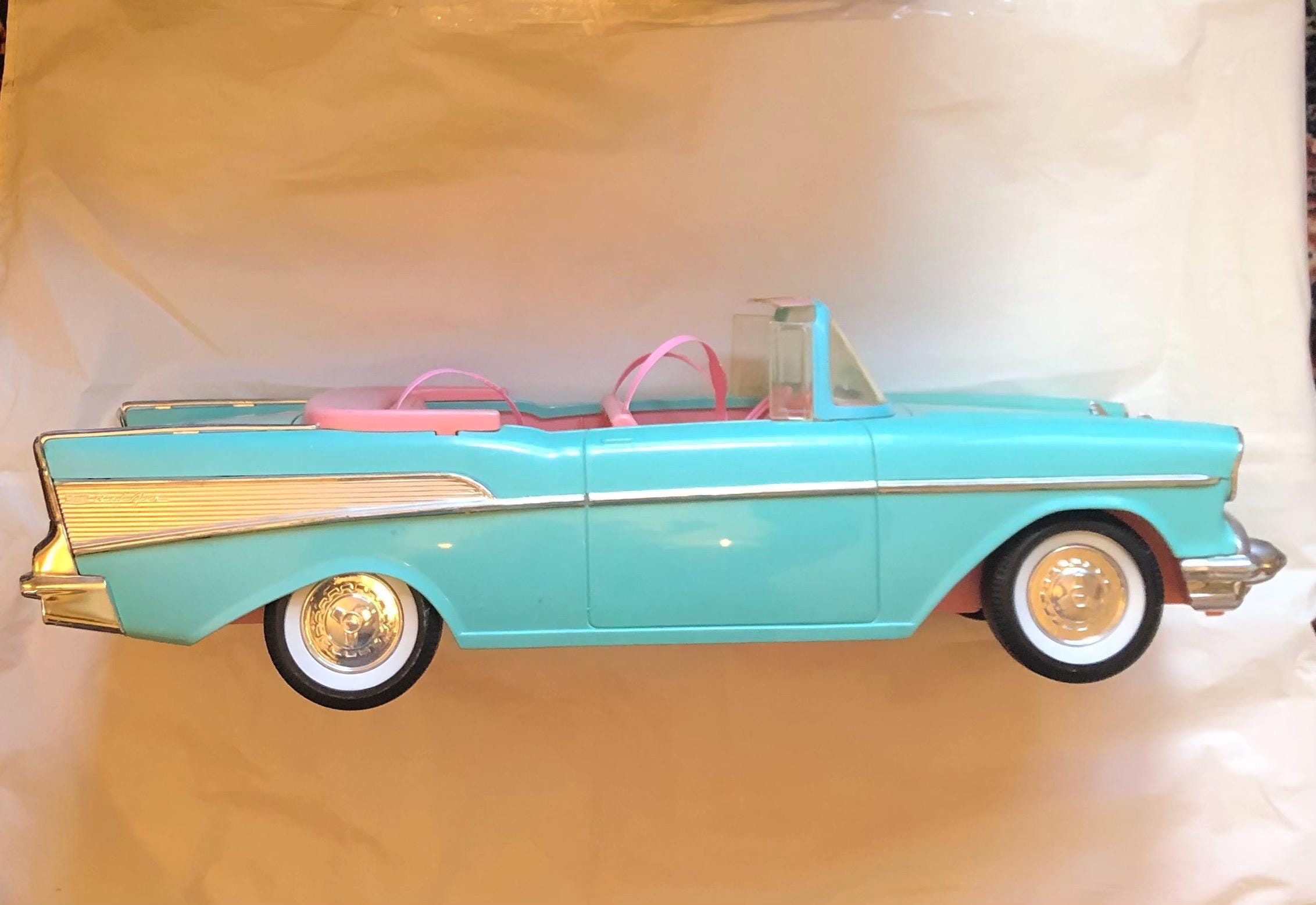 Vintage 1988 Mattel Barbie '57 Chevy Bel Air Convertible Doll Car
