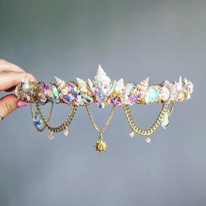 The IBIZA SUNRISE Mermaid Crown - headband - hairband - hen party - bridal shower - baby shower - bachelorette - made to order