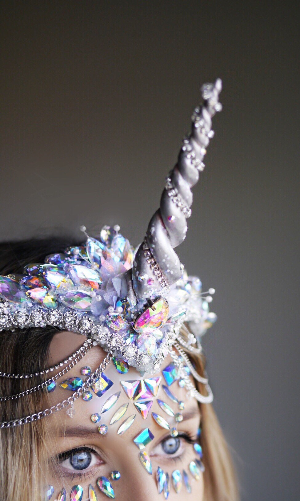 Unicorn Headdress.Great for festivals, photo shoots, or costumes.One of a kind? Unicorn Headdress.Great for festivals, photo shoots, or  main image 2