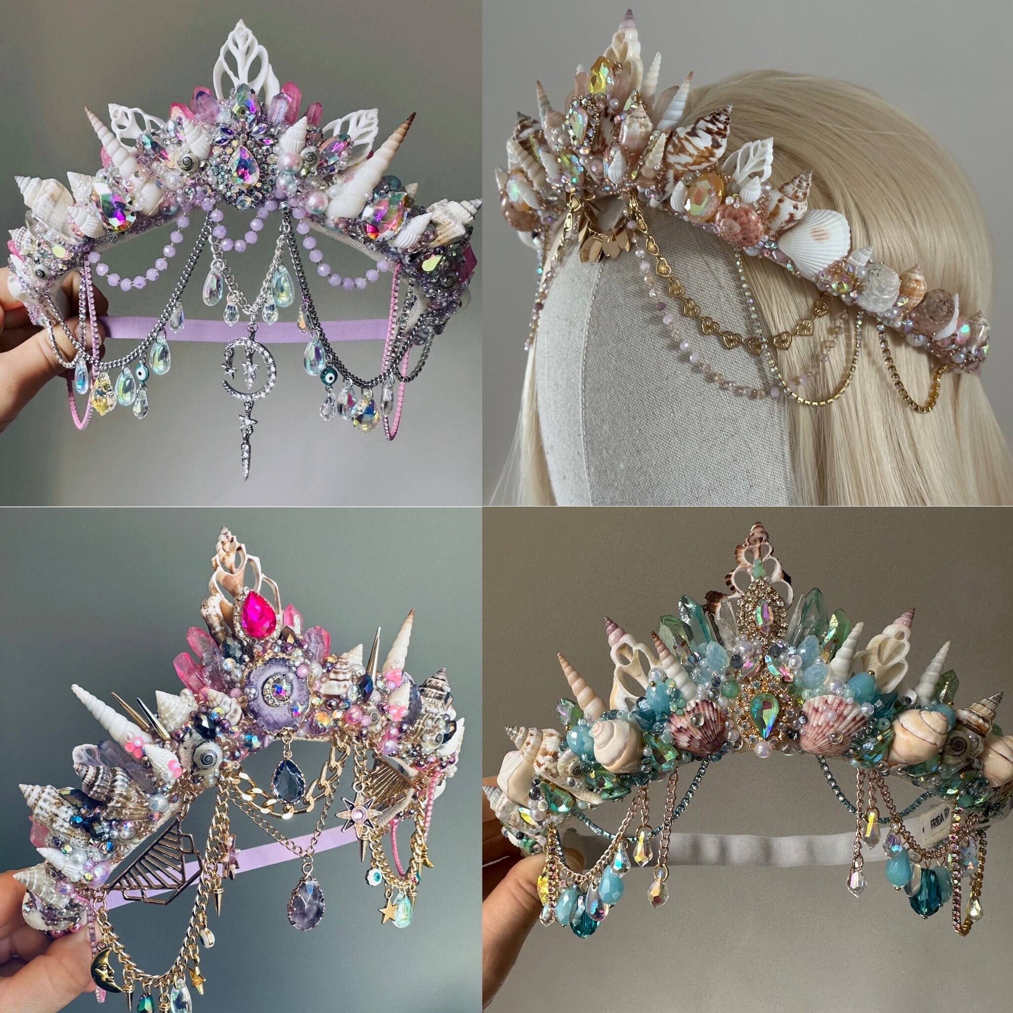 The Princess of the Ocean Crown- Mermaid Crown - Shell Crown  display picture 3