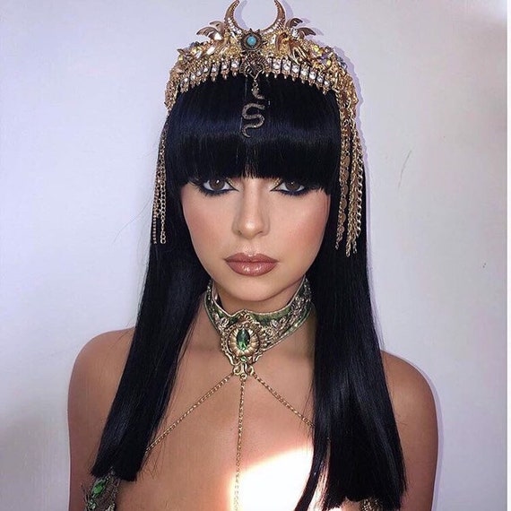 The CLEOPATRA Egyptian Gold Mermaid Crown / Headband / Headdress With  Crystal Details -  Hong Kong
