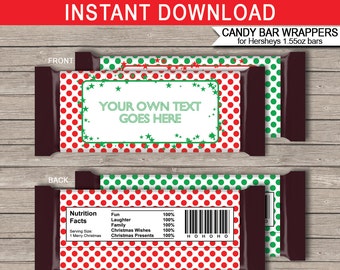 Christmas Candy Bar Etsy