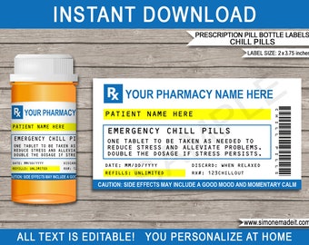 prescription labels etsy prescription bottle label template