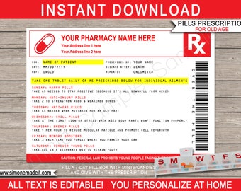 Prescription label | Etsy