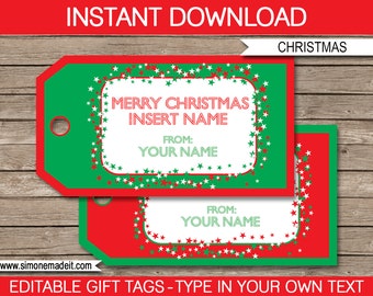 christmas tags etsy